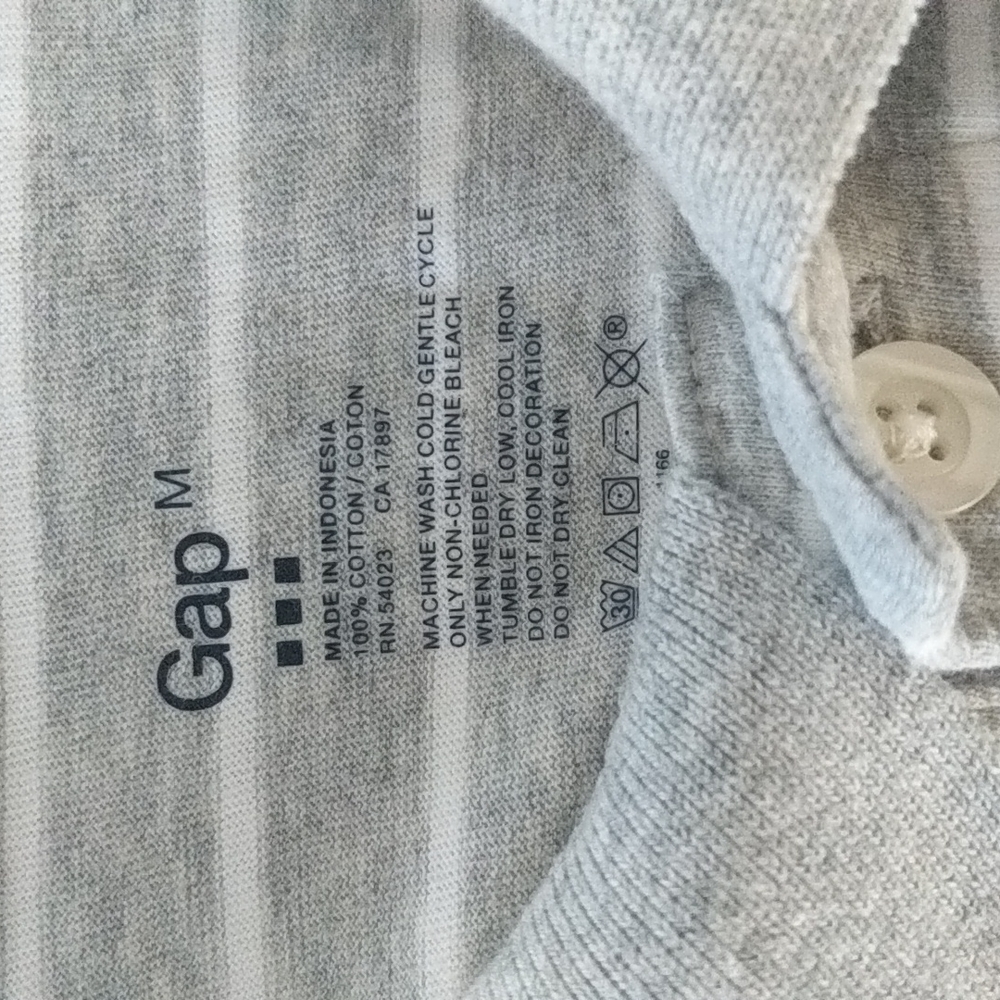 3/$15 Gap Factory Men's Striped Polo Short Sleeve Tee - Picture 2 of 4